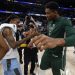 Ja Morant (Grizzlies) et Giannis Antetokounmpo (Bucks)