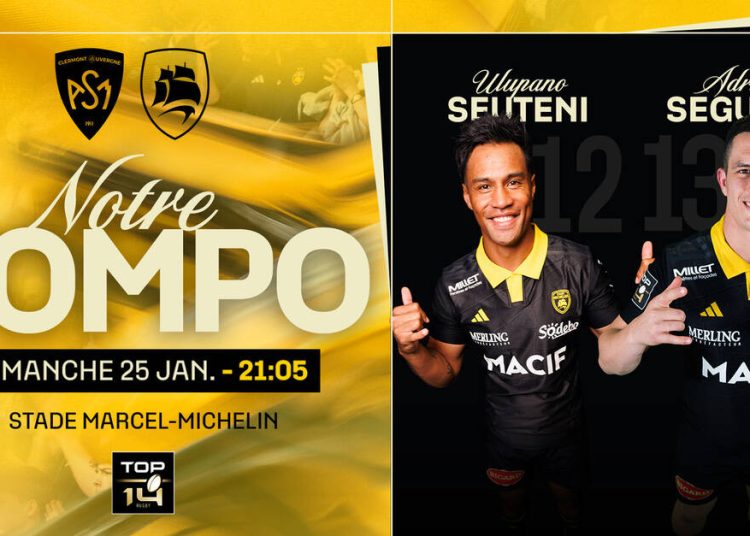 L'équipe pour le déplacement à Clermont