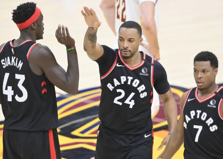 Pascal Siakam et Norman Powell