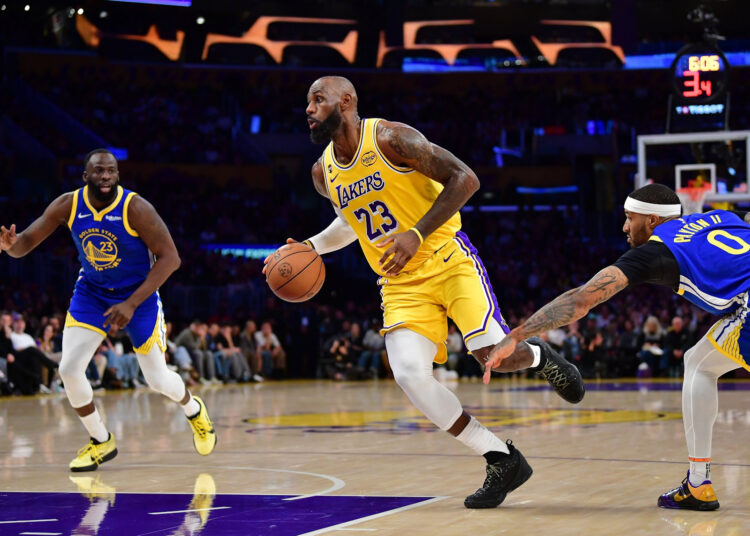 lebron james lakers warriors