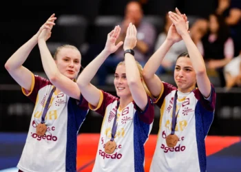Lilou Pintat, Stine Lonborg et Nina Dury - JDA Bourgogne Dijon (Crédit : EHF - Kolektiff)