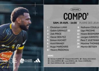 Les Espoirs face à Castres, la compo