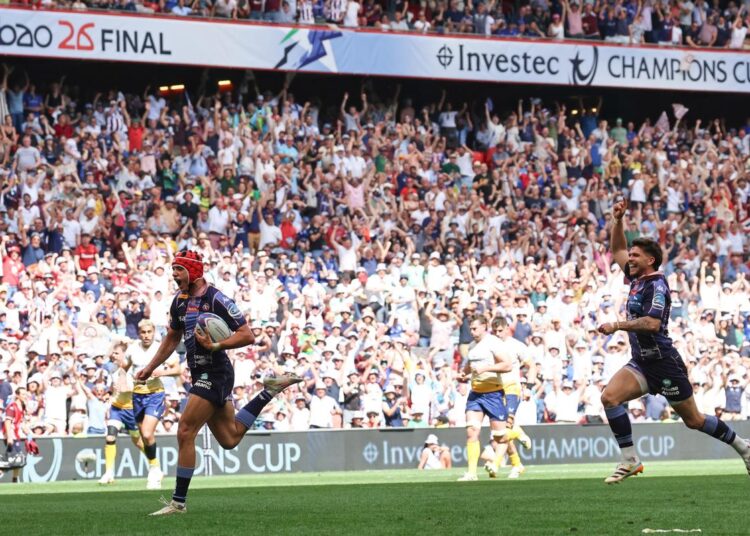 Champions Cup. L’Union Bordeaux-Bègles terrasse le Leinster en finale (19-41) et réalise le doublé