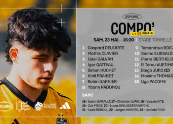 La compo des Espoirs pour le quart !