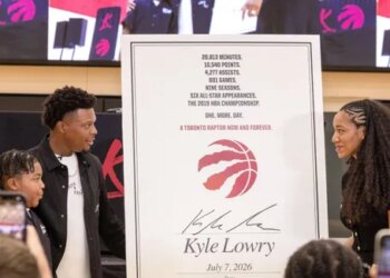 Le numéro 7 de Kyle Lowry va vite rejoindre le plafond de Toronto