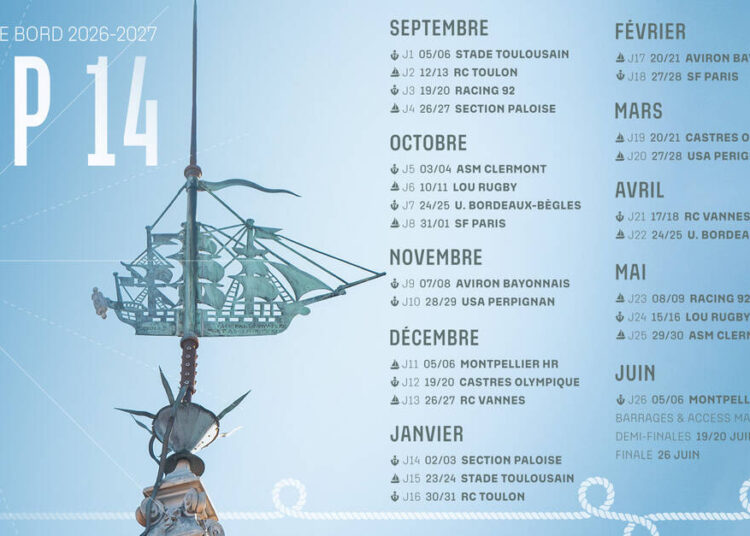 Top 14, le carnet de bord de la saison !