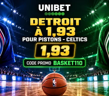 Detroit à 1,93 pour Pistons-Celtics