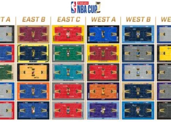 La NBA dévoile les 30 nouveaux parquets de la NBA Cup