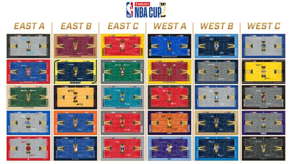 La NBA dévoile les 30 nouveaux parquets de la NBA Cup
