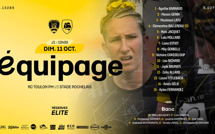 La compo de la Réserves Élite pour la J1