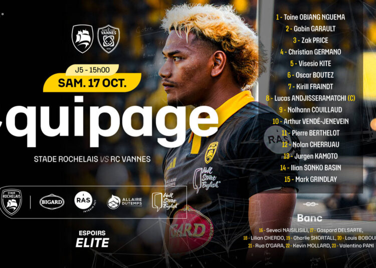L'équipage Espoirs pour la réception de Vannes !